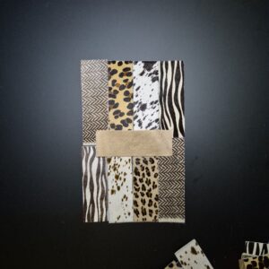 Tapis d'arc cuir avec poils
